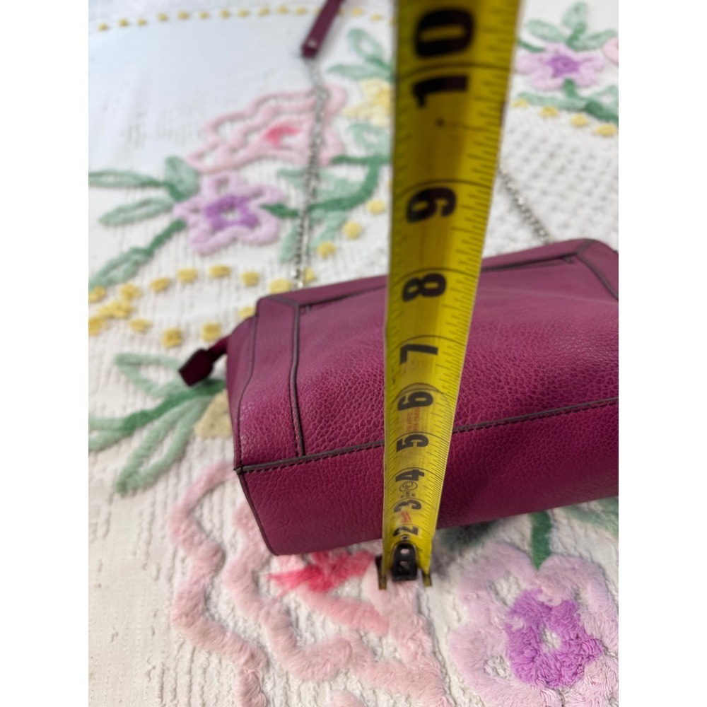 ana A New Approach Magenta Purple Pebbled Faux Leather Crossbody Chain Bag - Picture 5 of 10